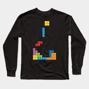 Tetris falling blocks Long Sleeve T-Shirt